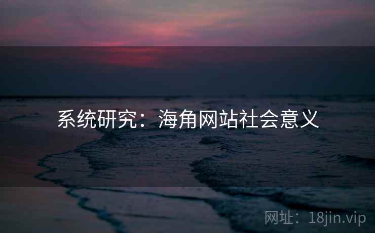 系统研究：海角网站社会意义